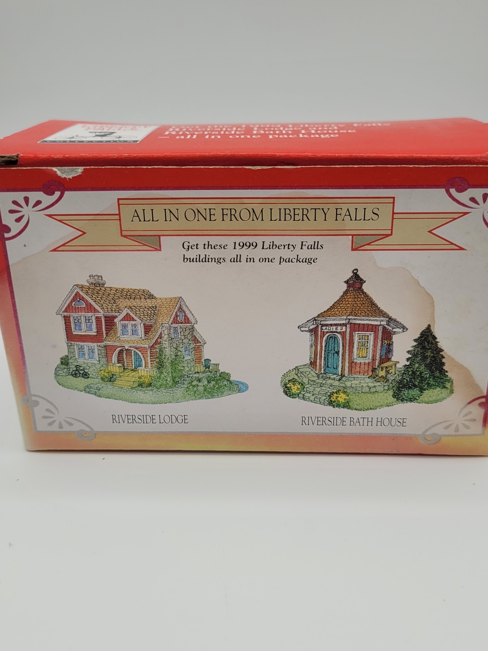 All In One from Liberty Falls Riverside Lodge & Bath House Box - Red/White 1999